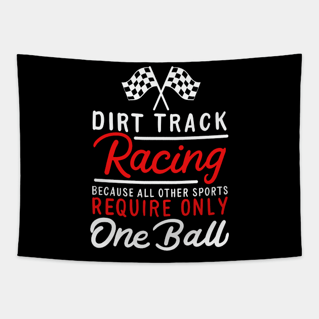 Dirt Track Racing Because All Other Sports Only Require One Ball Tapestry by seiuwe