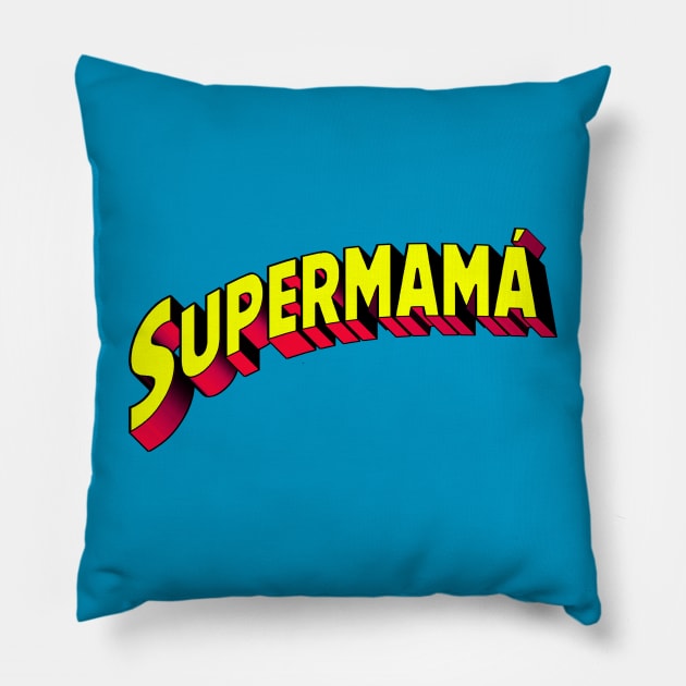 supermamá Pillow by Gabriel Pastor Store