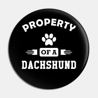 Dachshund dog - Property of a dachshund Pin