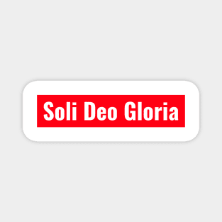 Soli Deo Gloria block shirt Minimal design Christian apparel. Magnet