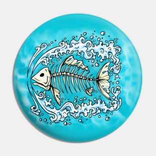 Swimming Bone Fish Pin