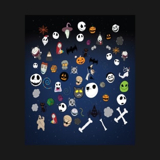 Starry Nightmare before christmas,pumpkin King pattern T-Shirt