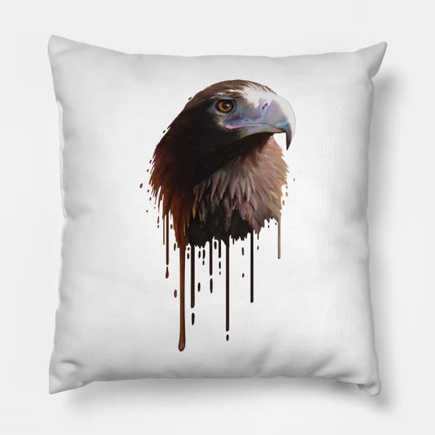 Wedge Tail Eagle Pillow by Daniel Ranger
