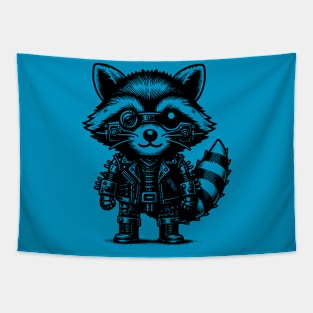 Gothic Punk Raccoon Tapestry