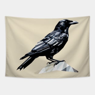 Origami Black Crow Tapestry