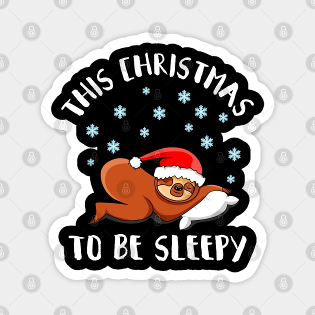 christmas sloth sleepy Magnet by osvaldoport76