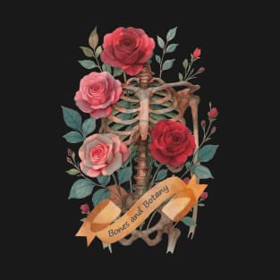 Floral Ribcage - Romantic Anatomy Art T-Shirt