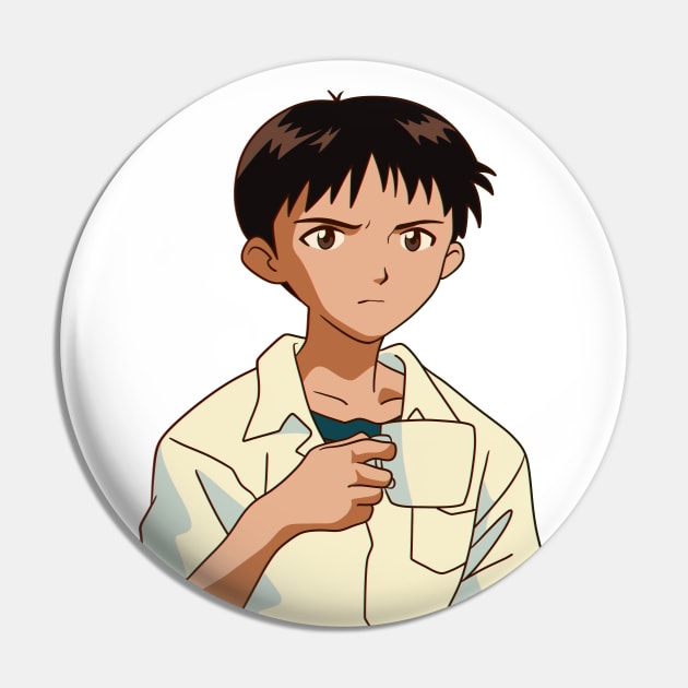 Shinji Coffee Pin by RetroFreak