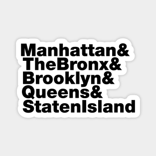 5 Boroughs ~ New York City Magnet