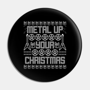 Heavy Metal Music Band Christmas Ugly Christmas Sweater For Metalheads Pin