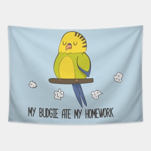 My Budgie Ate My Homework, Funny Pet Tapestry