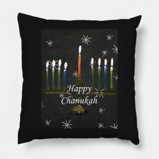 Happy Chanukah Menorah Pillow