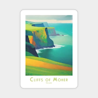 Ireland Cliffs of Moher Vibrant Landscape Magnet