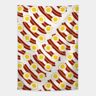 BACON And Eggs White Tapestry