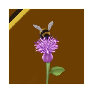 Honey Bee on Purple Flower T-Shirt