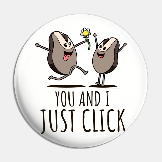 You And I Just Click Adorable Geeky Pin by NerdShizzle