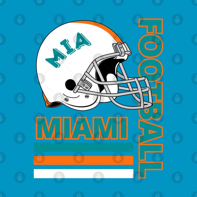 Miami Football Vintage Style by Borcelle Vintage Apparel 