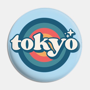 Vintage Tokyo Sunset Seal // Retro City Emblem for Tokyo, Japan Pin