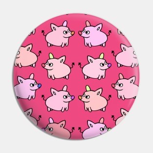 Cute and Colorful Pig Pattern Pin