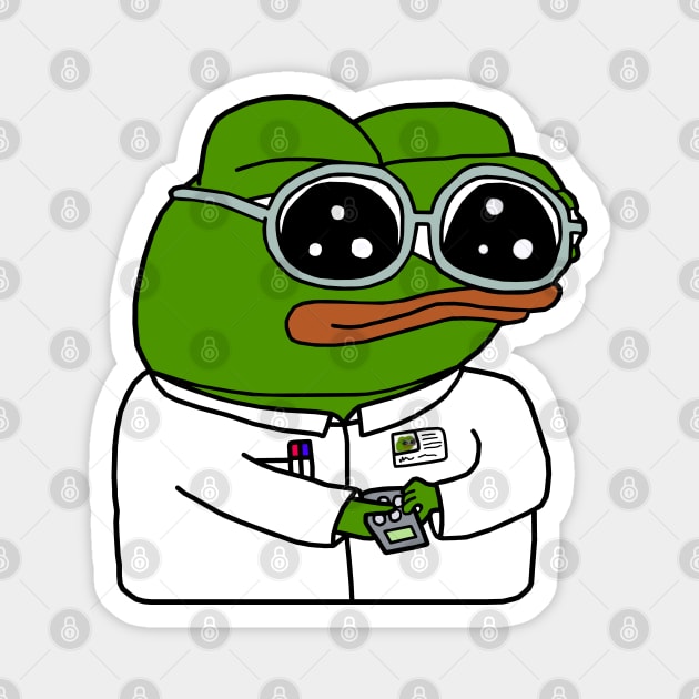 Scientist Pepe Lab coat Apu Magnet by Lean Mean Meme Machine