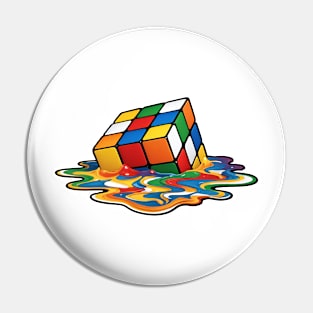 Melting Rubik Cube Pin