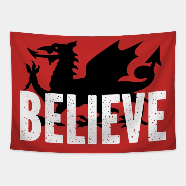 Believe Wales, Cymru am Byth Tapestry by Teessential