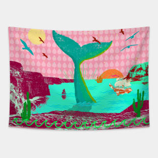 OCEAN WHALE Tapestry