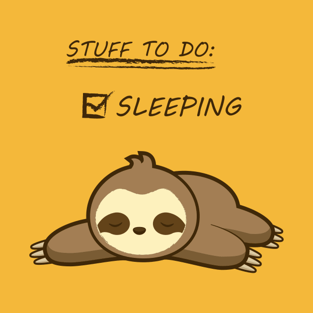 Stuff to do: Sleeping Sloth by Food in a Can