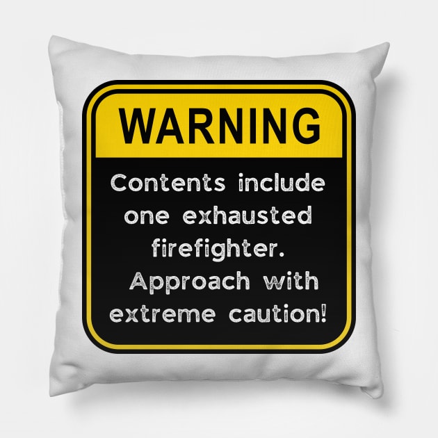 WARNING: Contents include exhausted firefighter! Pillow by Doodle and Things
