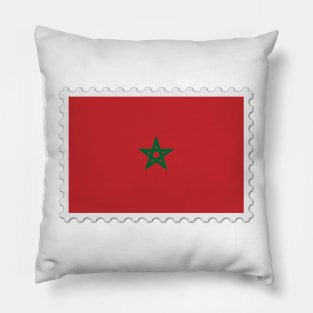 Postage Stamps of Moroccan Flag Pillow