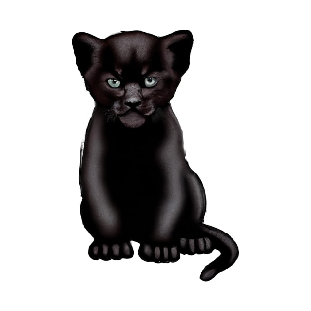 Cute Black Panther Drawing by Play Zoo