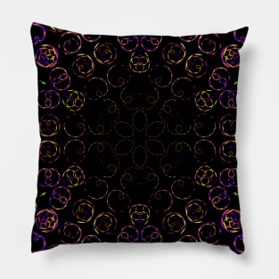 Rose Curve Kaleidoscope | Algorithmic Art Pillow