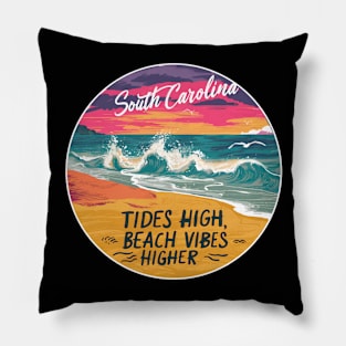 South Carolina Beach Summer Vacation Pillow