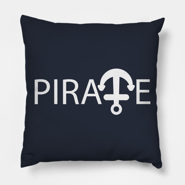 Pirate one word artistic design Pillow by DinaShalash