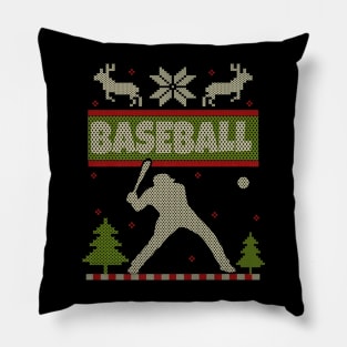 Baseball Christmas Softball Player Pillow