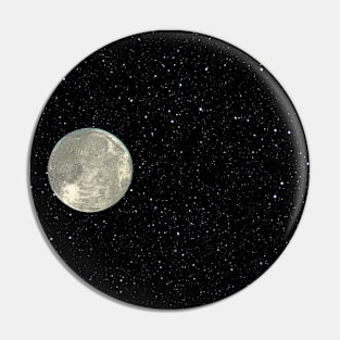 The Moon in the Space - Moon Aesthetic Pin