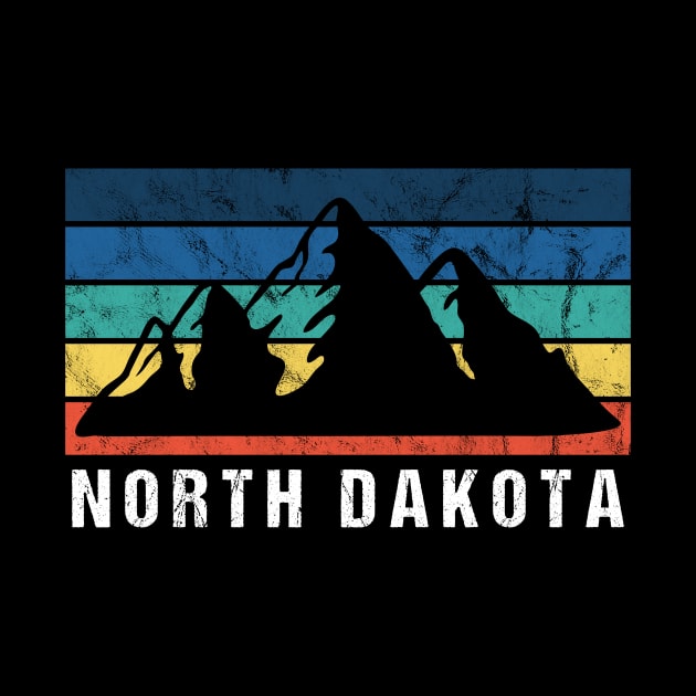 North Dakota Retro Vintage by JKFDesigns