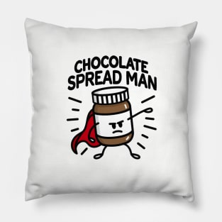 Chocolate spread man (place on light background) Pillow