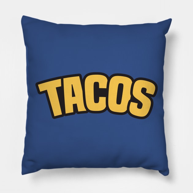 Yamaguchi's Tacos Shirt Design Pillow by Teeworthy Designs