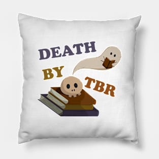 Death By TBR Ghost Reading Book Pillow