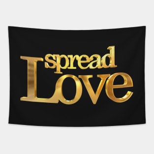 Spread Love Gold Tapestry