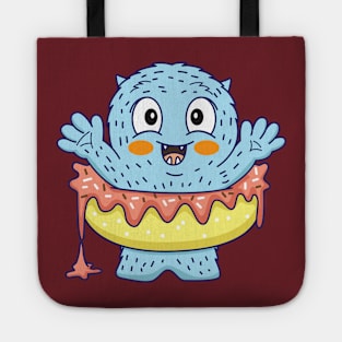 Monster donut cute Tote