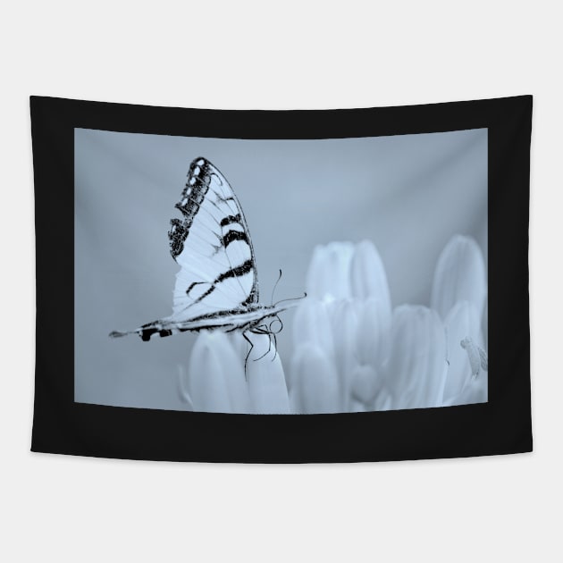 Swallowtail butterfly ~ on lily buds Tapestry by LaurieMinor