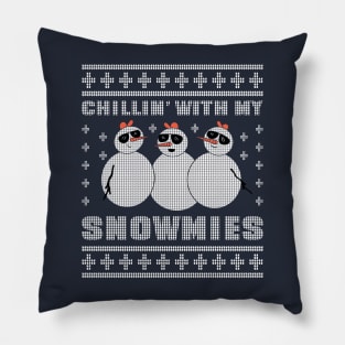 Chilling Snowmies Pillow