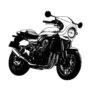 Z900RS Cafe Racer Black and White T-Shirt