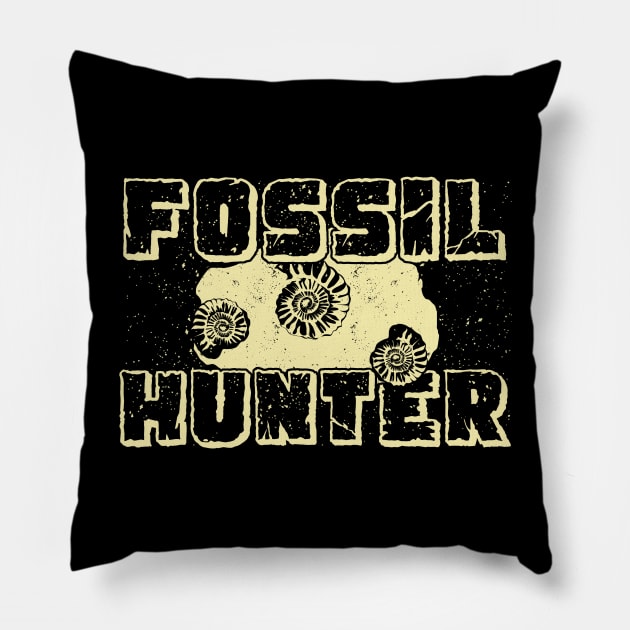 Fossil Hunter Paleontology Paleontologist Gift Pillow by Dolde08