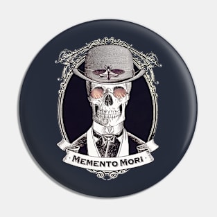 Memento Mori Vintage Steampunk Skeleton Pin