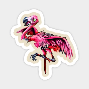 Death By Flamingo Records Flamingo Tee Magnet