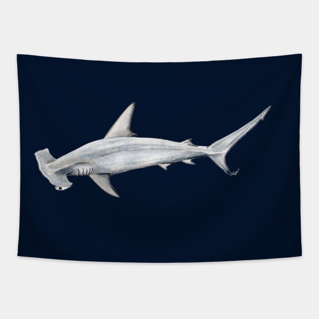 Hammerhead shark for shark lovers Tapestry by chloeyzoard