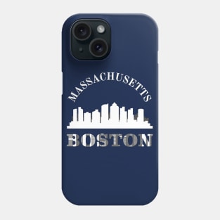 Born and raised Massachusetts Id rather be in Boston MA skyline state trip Phone Case